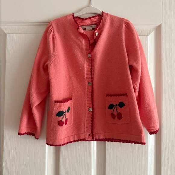 Konges Slojd Other - Cherry Embroidered Pink Cardigan